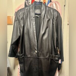 Bally Women's Elegant Black Leather Jacket